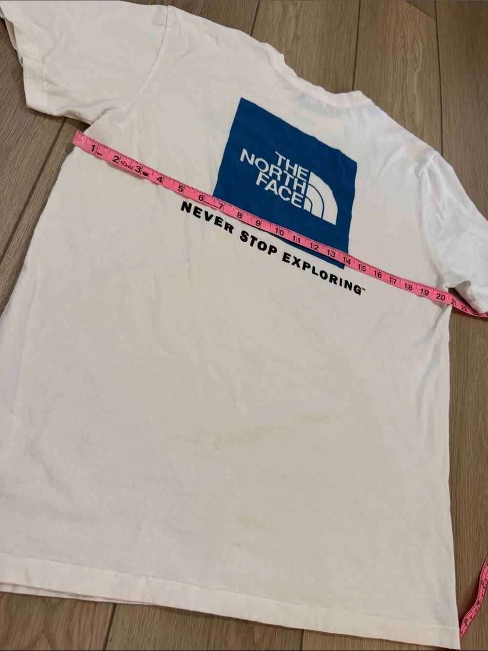 The North Face Shirt Mens L White Logo Graphic Tee Outdoor Hike Explore