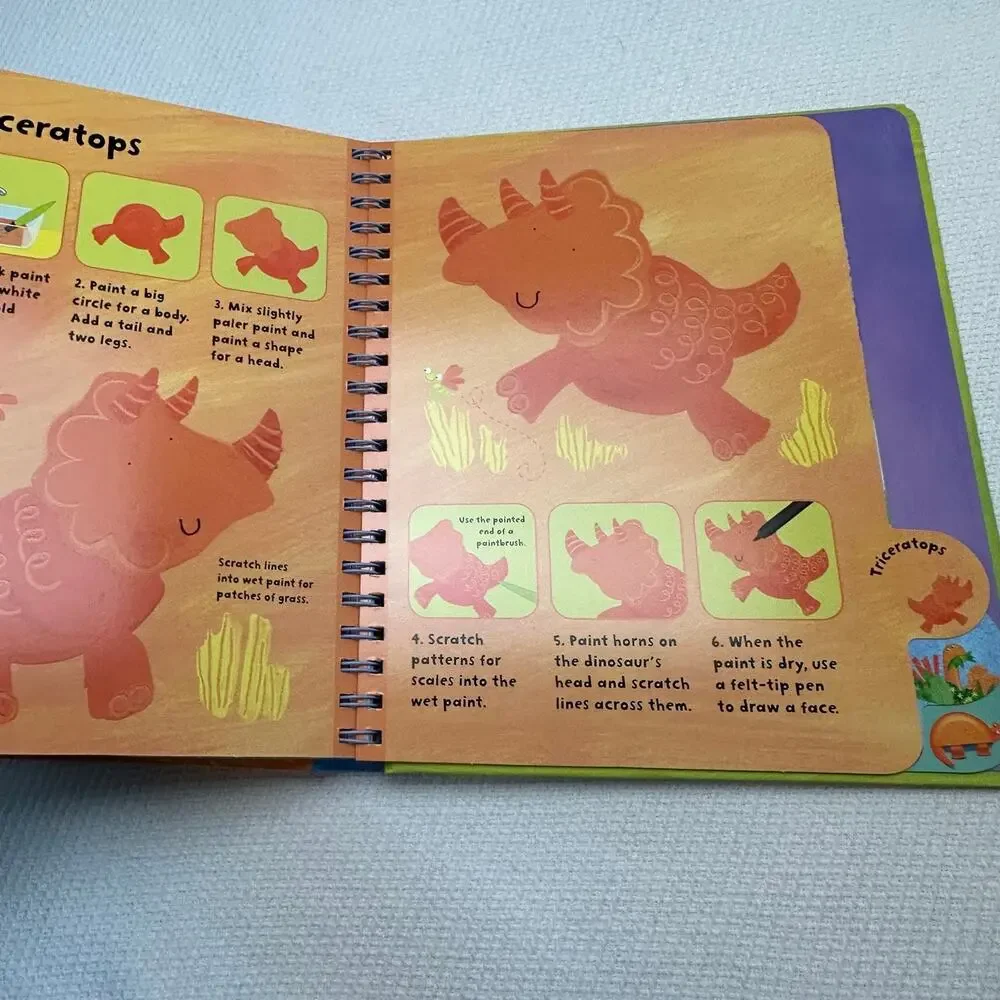 Usbourne dinosaur fun spiral bound book