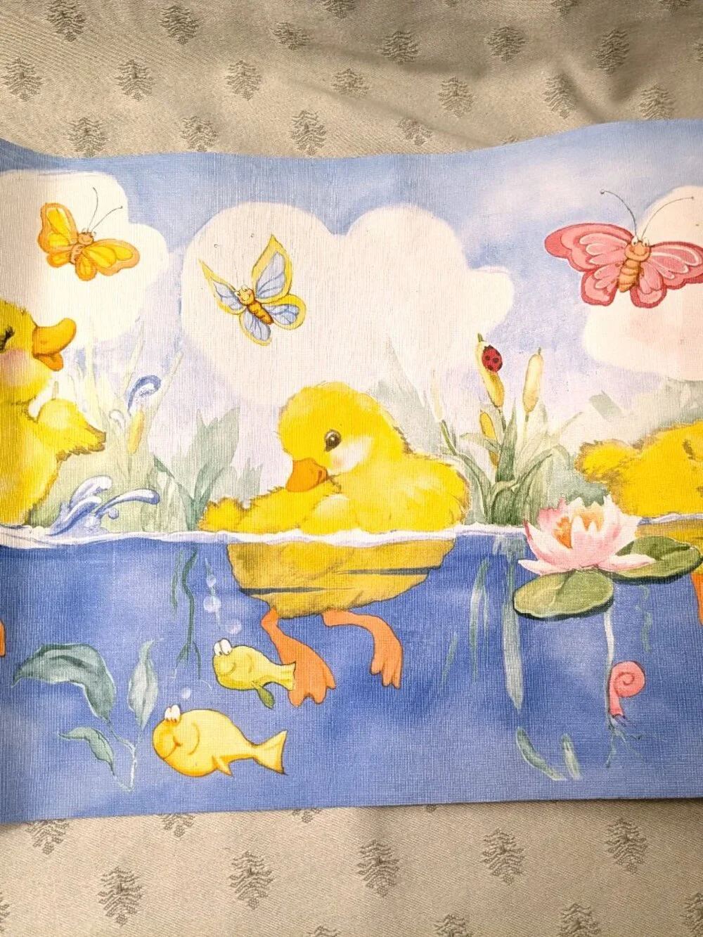 Set of Four Rolls of Duckling Ready Pasted Vinyl Wallpaper Border