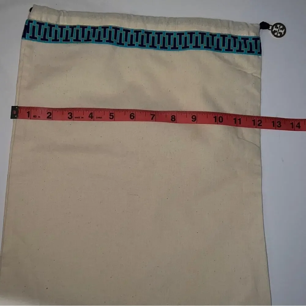 Authentic Tory Burch Dust Bag | Drawstring Purse Storage 12x15 | Logo Charm