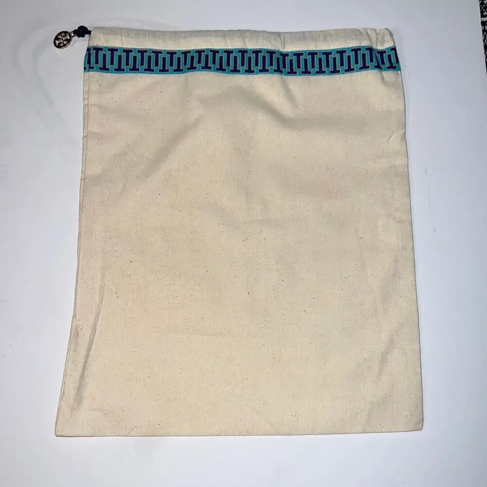 Authentic Tory Burch Dust Bag | Drawstring Purse Storage 12x15 | Logo Charm