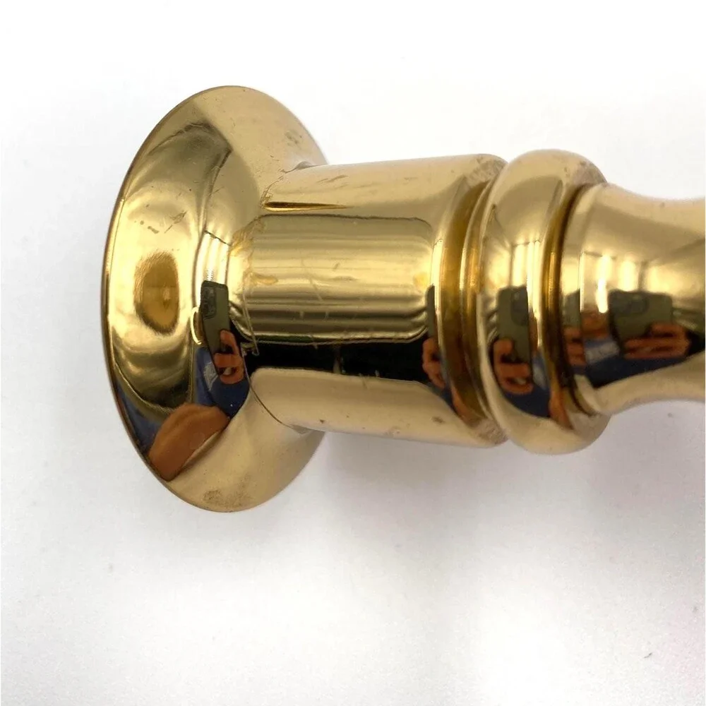 Baldwin Solid Brass Candlestick Holders Set of 2, Vintage, 4.75 Inch