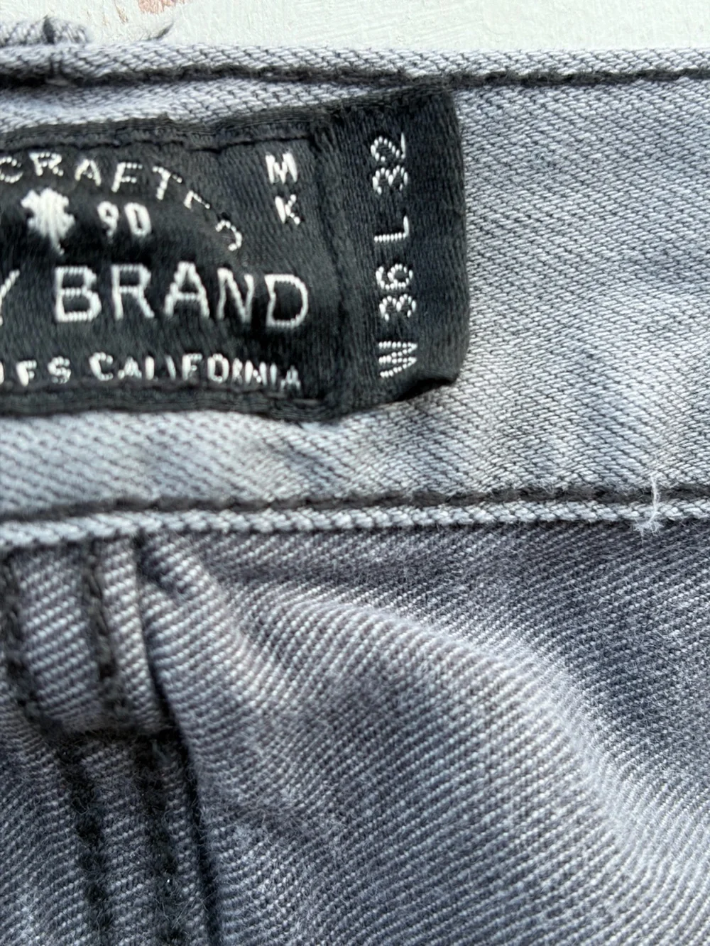 Men's Lucky Brand Jeans Gray 221 Straight Denim 36x32 Zip Original Stretch City