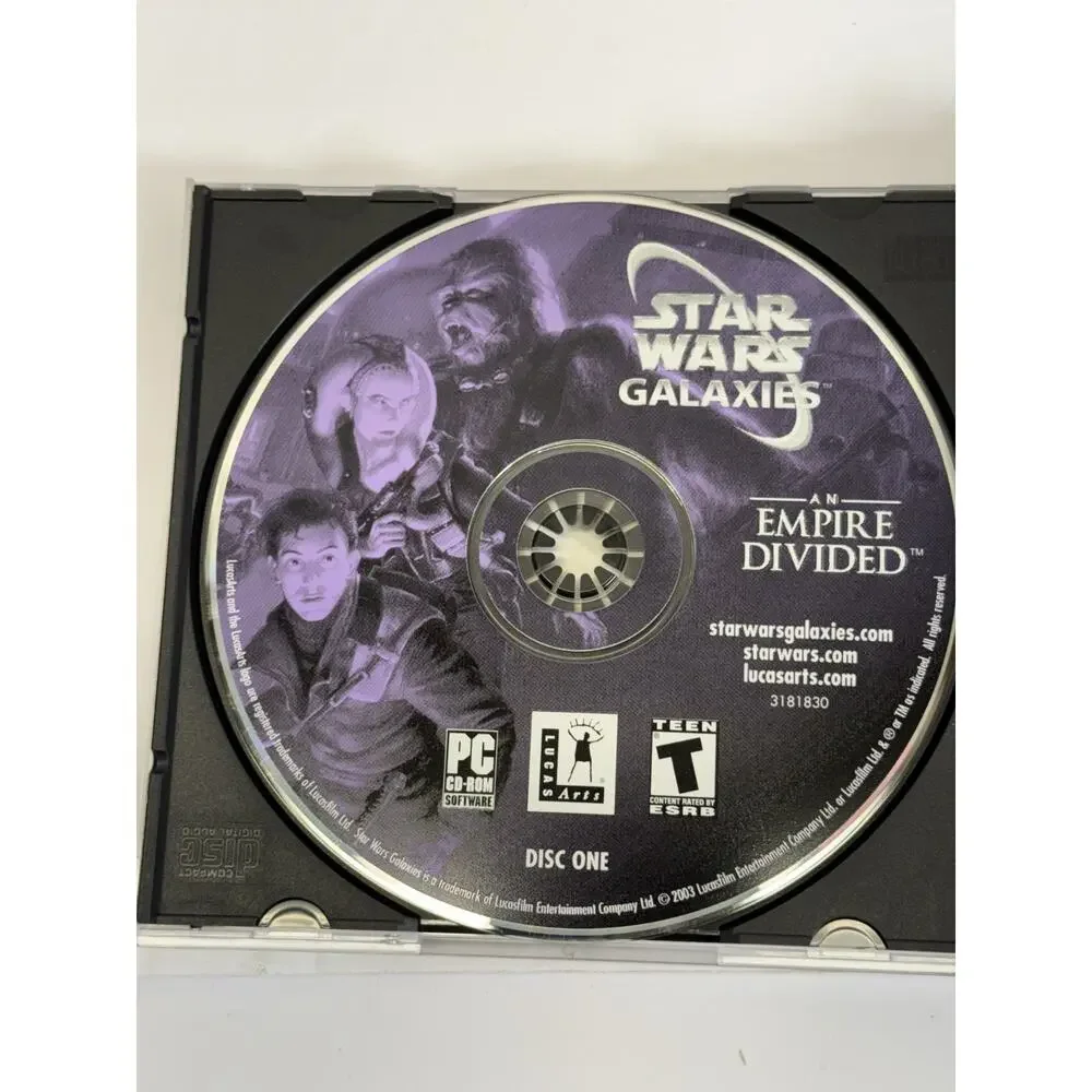 Star Wars Galaxies: An Empire Divided (PC CD-ROM) 3-Disc Set, With Code