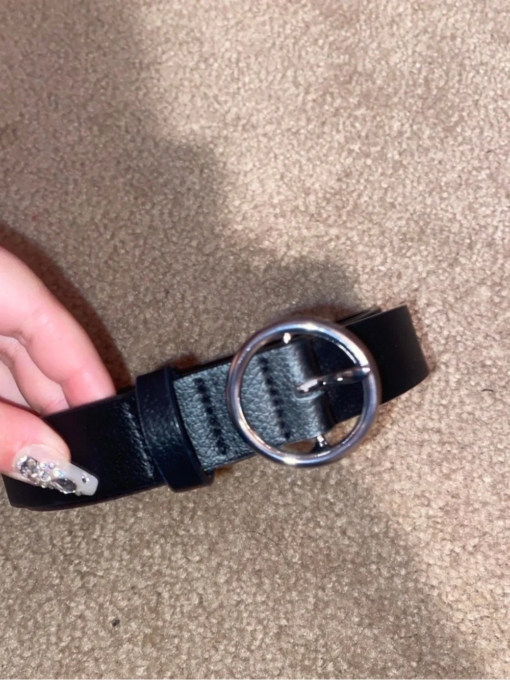 Women’s Black Faux Leather Belt H&M - Divided