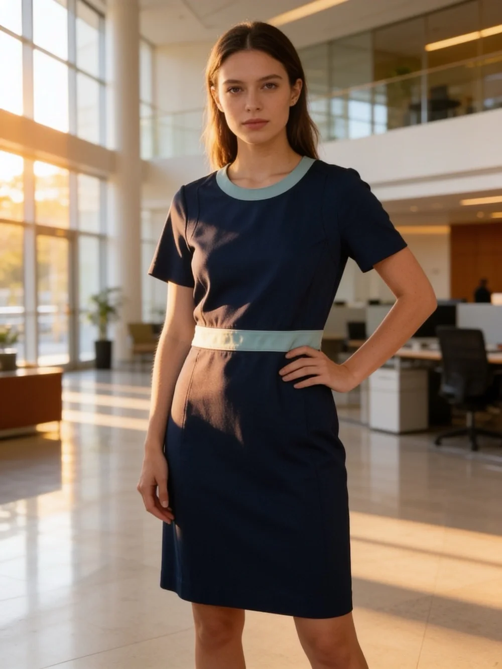 Tory Burch sleek navy