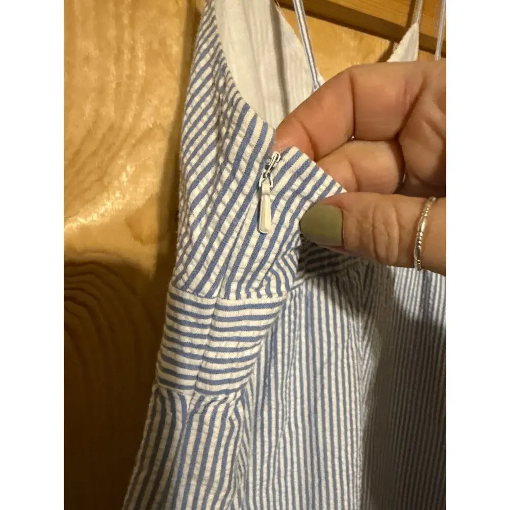 Ralph Lauren Blue White Striped Girl’s Sun Dress Size 14