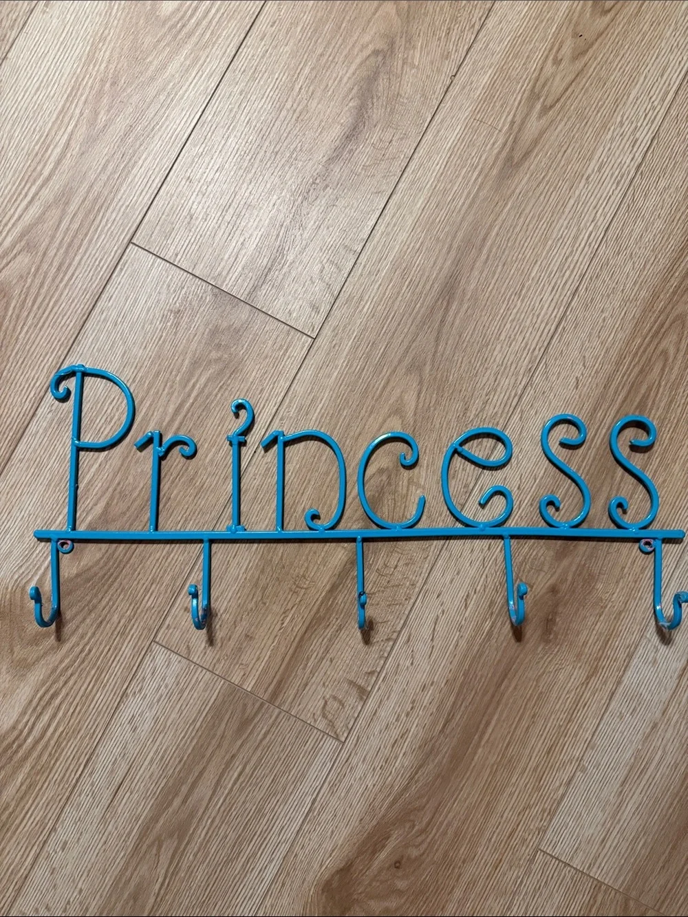 Princess Wall 5 Hook accessory hanger - turquoise