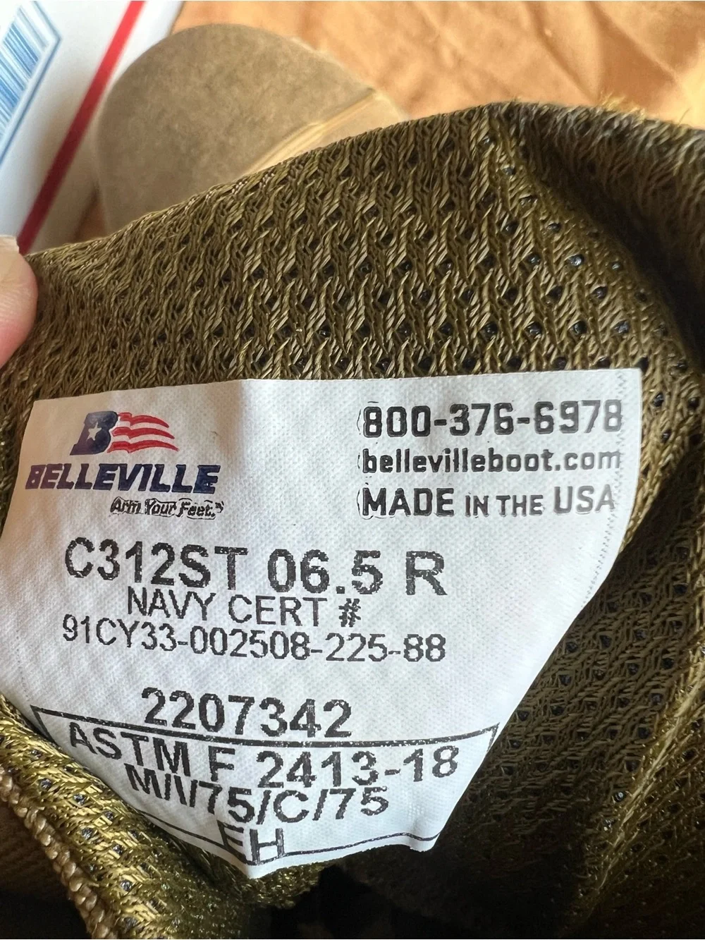 Belleville nwt military