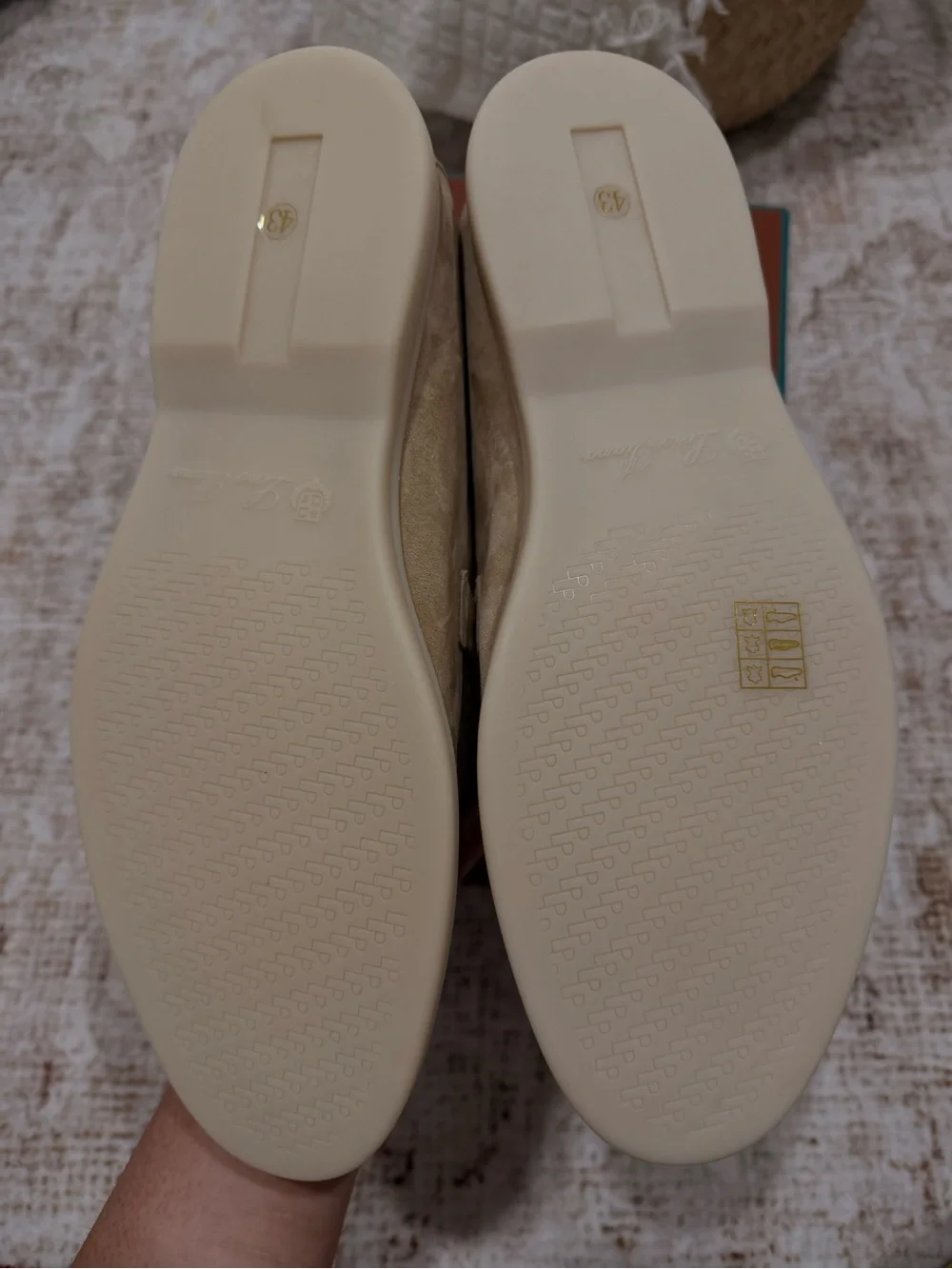 Loro Piana Tan Suede Bit-Accent Slip-On Loafers