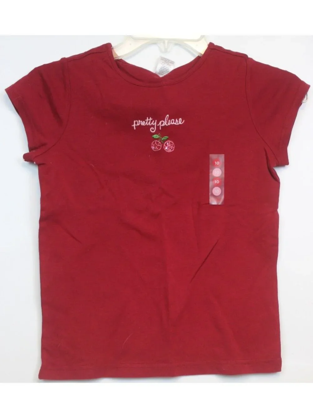 2006 Gymboree Cherry Pie Pretty Please Sequin Red Shirt Bow sz 10 Cap Sleeve NEW