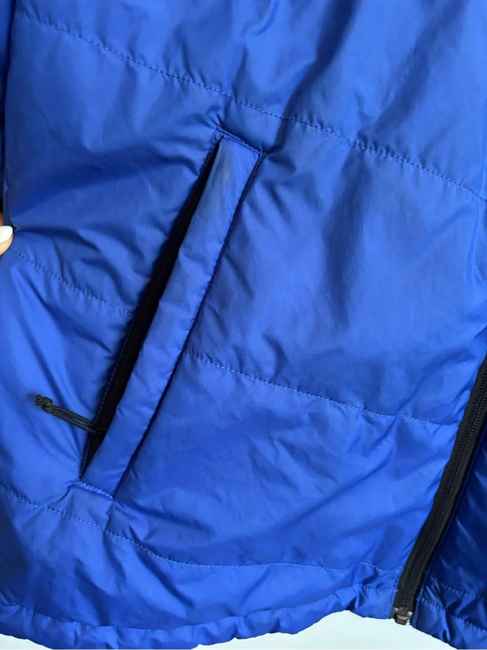 Men’s The North Face Royal Blue Puffer Jacket with Black Logo small