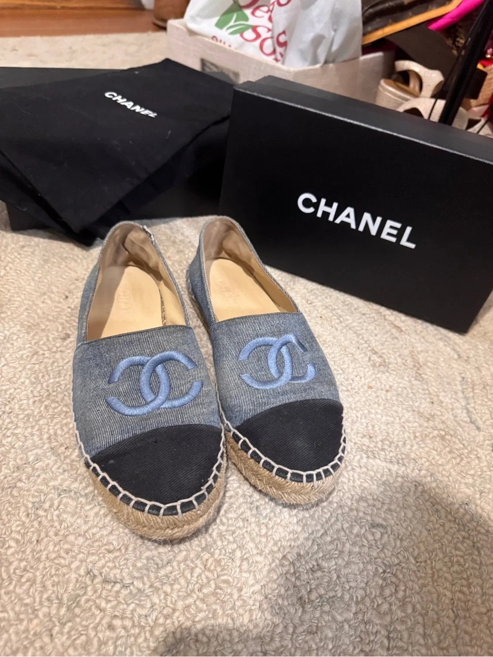 CHANEL espadrille flats