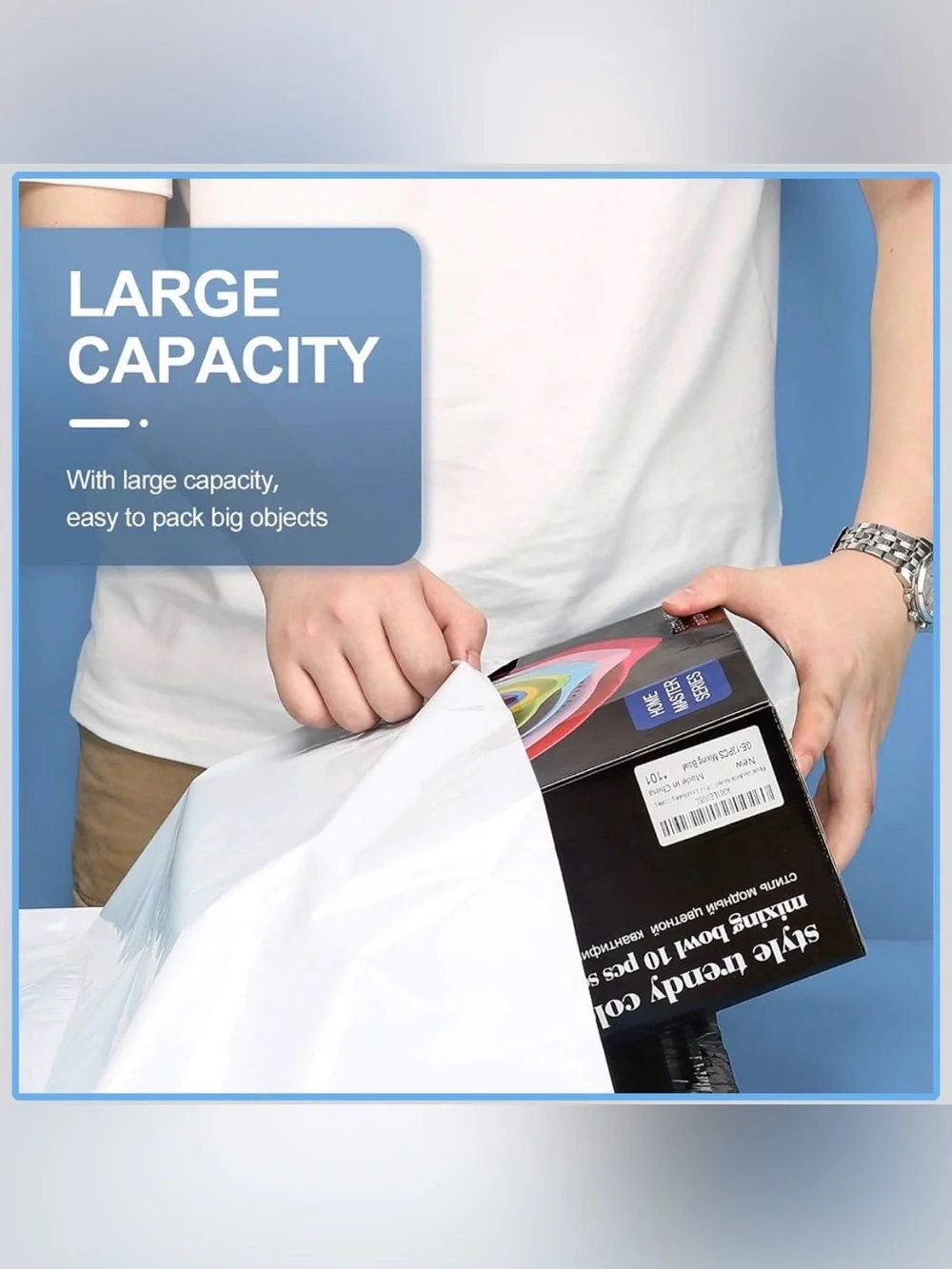 150PC Shipping Bundle, 25 X-Large Poly Mailers, 25 Thank You Cards & 100 Sticker