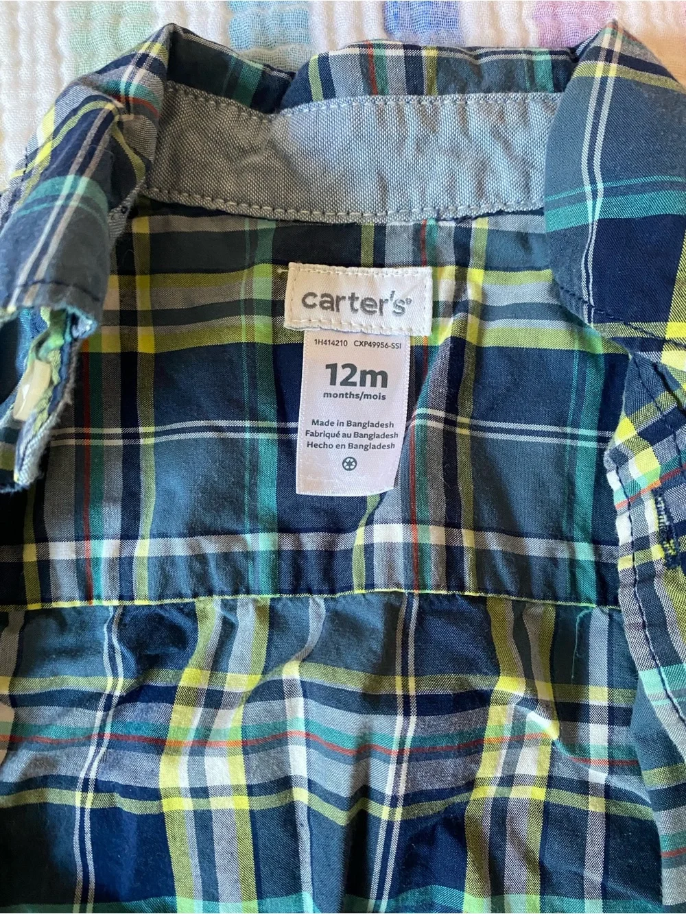 Carters two plaid