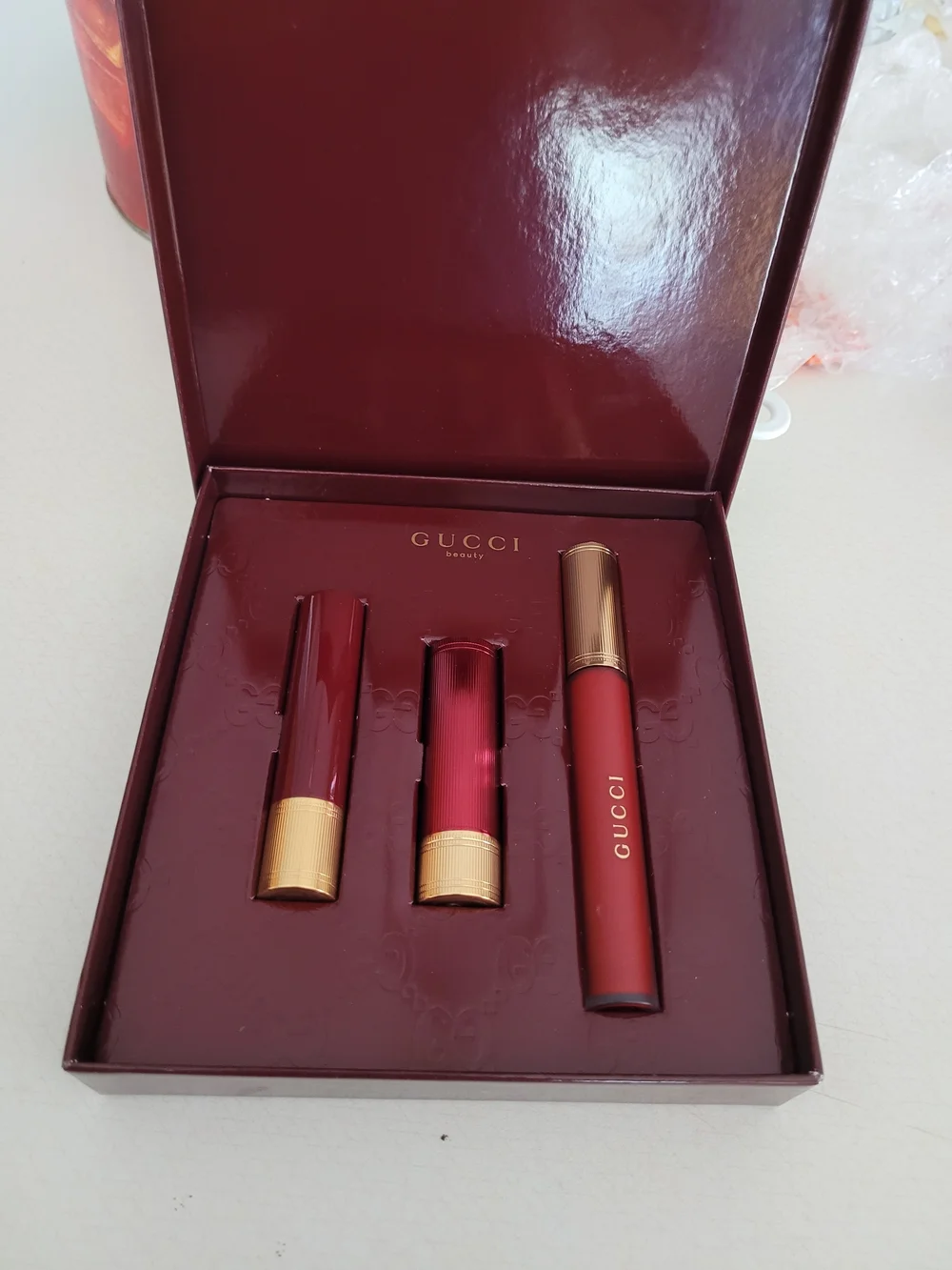 Gucci Red Lip Trio — ANCORA  Deep Red Cream Lipsticks & Red Lip Stain