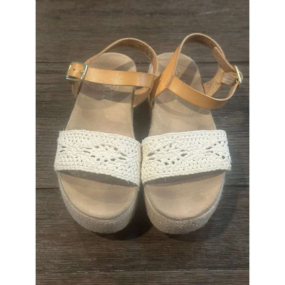 Girls Art Class Crochet Platform Espadrille Sandals Sz 13 Summer Vacation School
