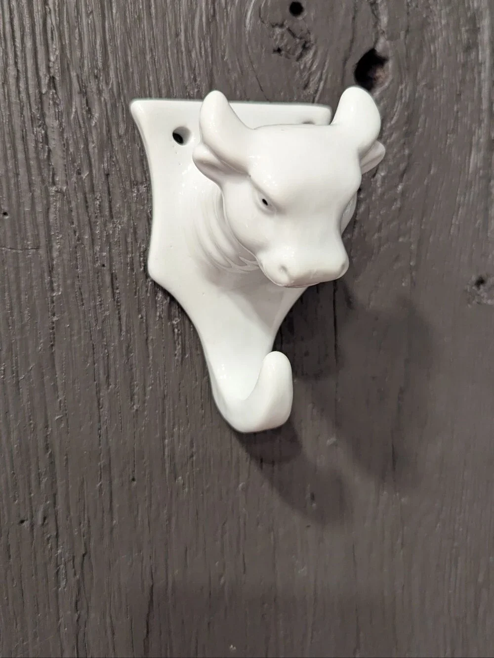 Vintage white cow