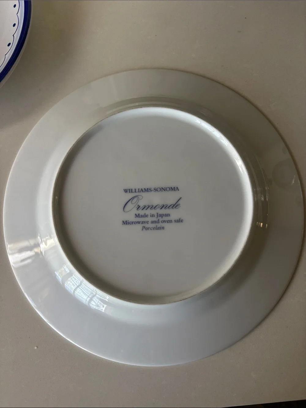Williams Sonoma porcelain dinner
