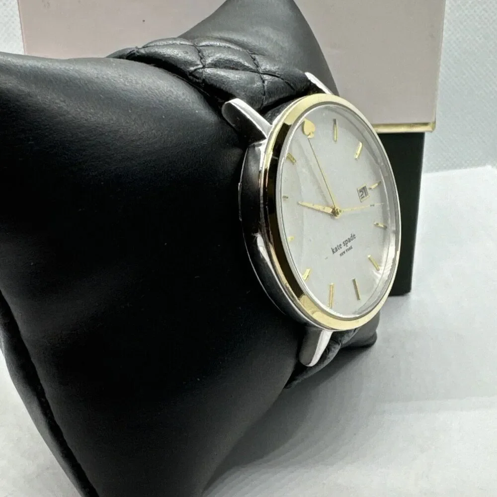 Kate Spade New York Metro 0125 Women's Black Leather Analog Dial Watch JNA121
