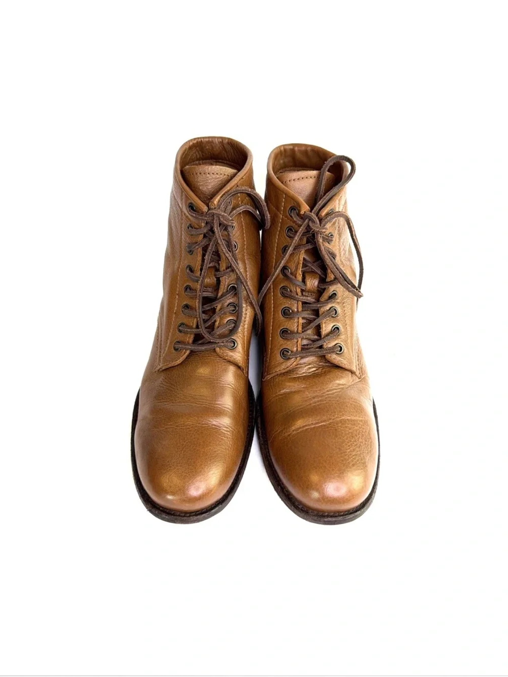 FRYE Tyler Cognac Brown Leather Chukka Boots Men Size 12 D Made in Mexico