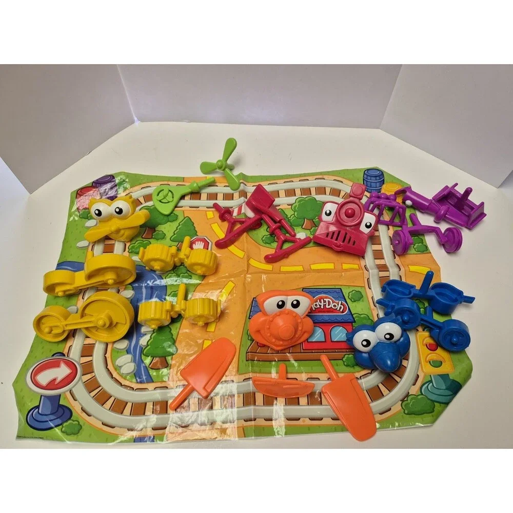 PLAY-DOH 1st Creations Cars Trains Planes 22 pieces, used no case