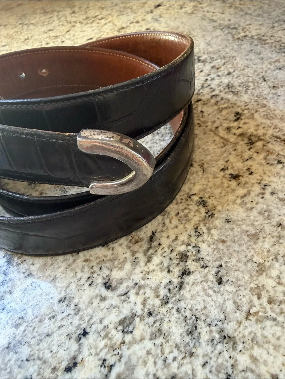 Trafalgar tom James Okeechobee alligator Leather Belt size 44