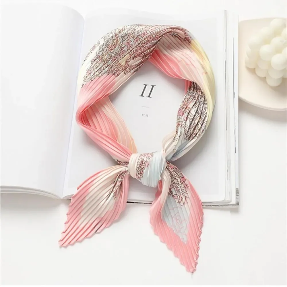 Pleated Punk Floral Scarf