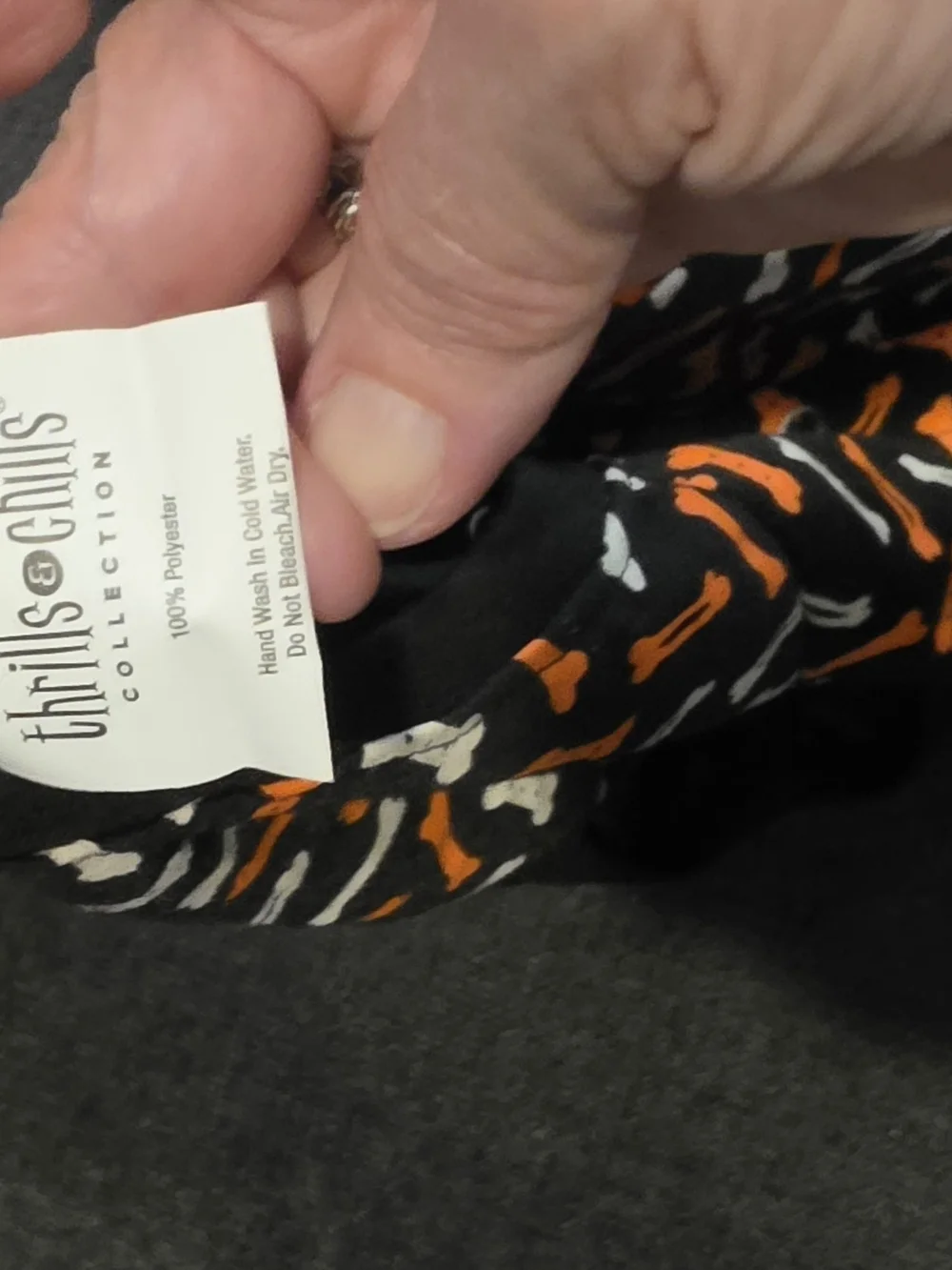 Orange & Black Bone Print Dog Jumpsuit