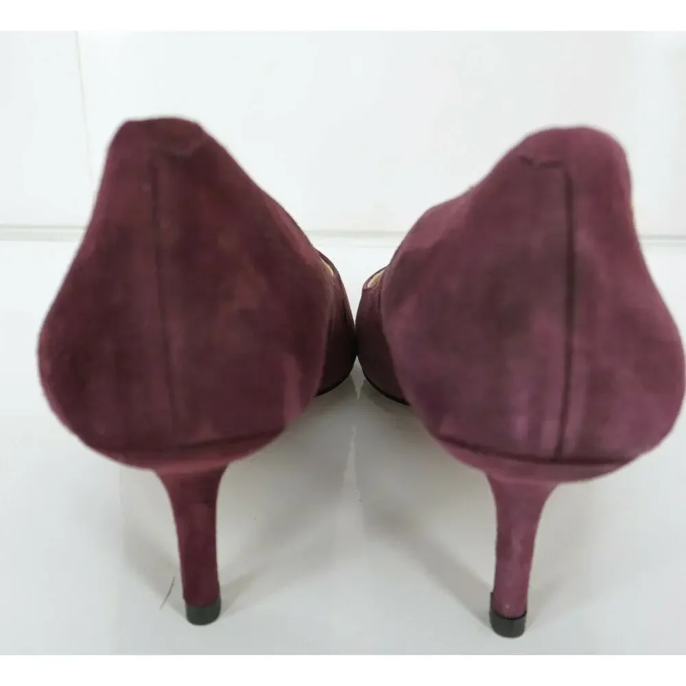 Tory Burch Purple Suede Elizabeth High Heel Pointy Toe Pumps