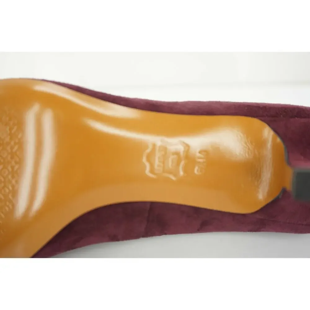Tory Burch Purple Suede Elizabeth High Heel Pointy Toe Pumps