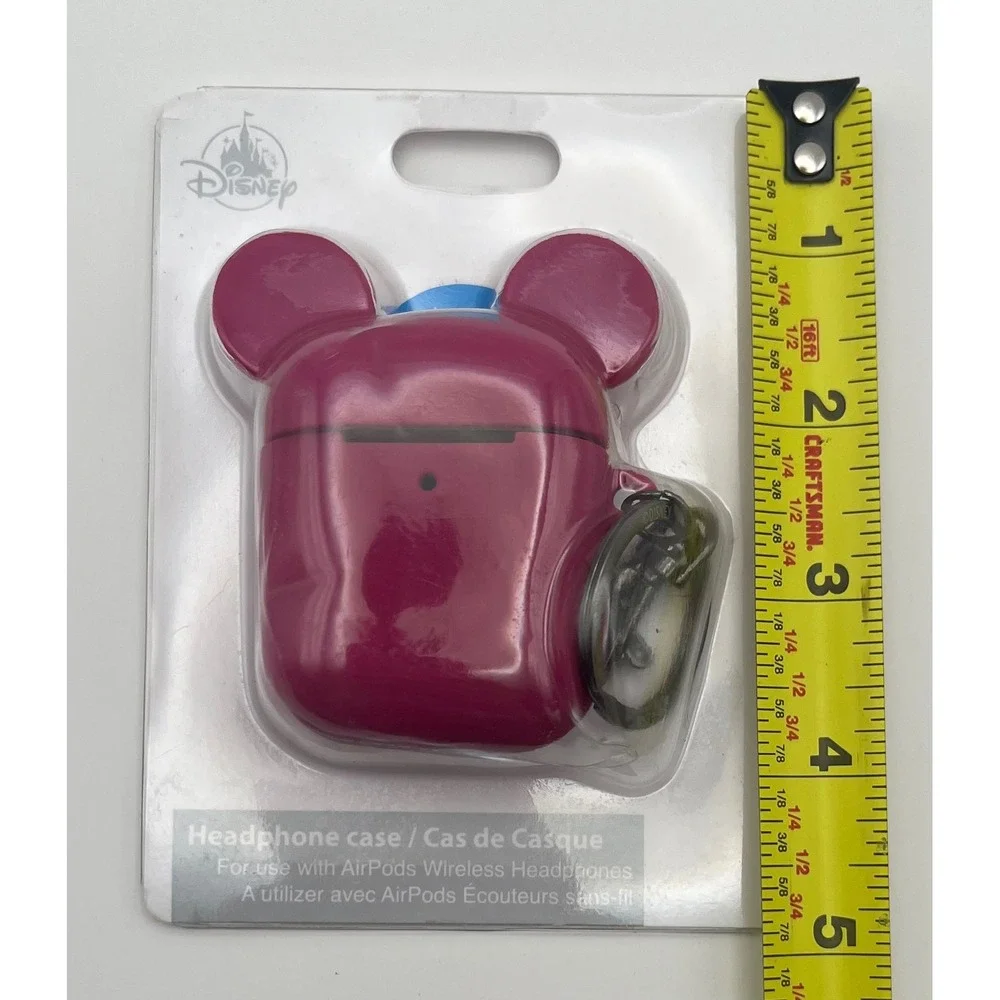 Disney D-Tech Magenta Mickey Mouse Ear AirPods Case Keychain NEW Open Box