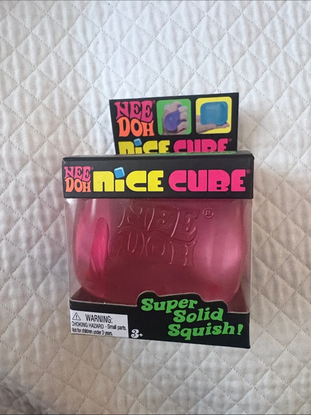 Nee Doh Nice Cube Pink Super Solid Squish