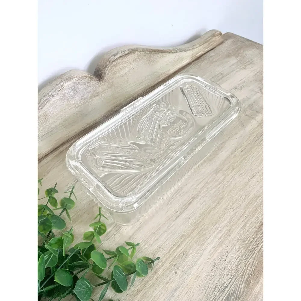 Vintage Federal Glass Refrigerator Dish Lidded Glass Storage Container Retro