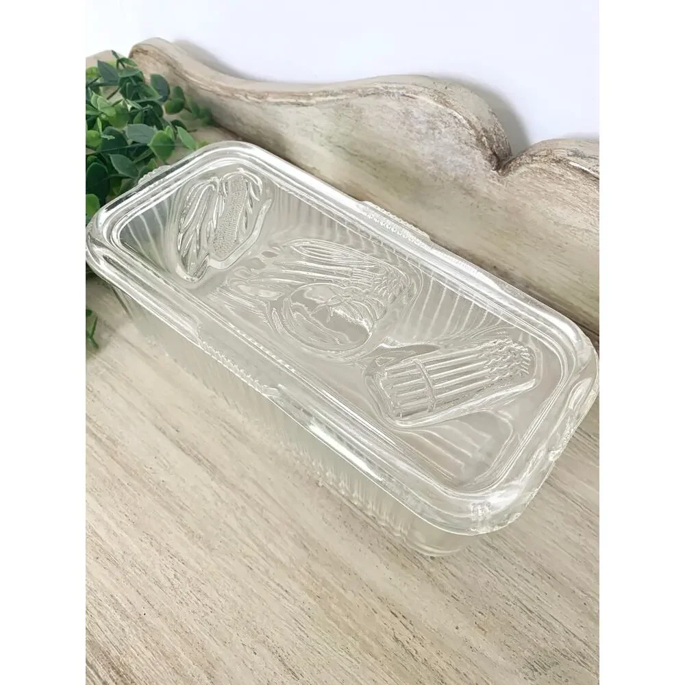 Vintage Federal Glass Refrigerator Dish Lidded Glass Storage Container Retro