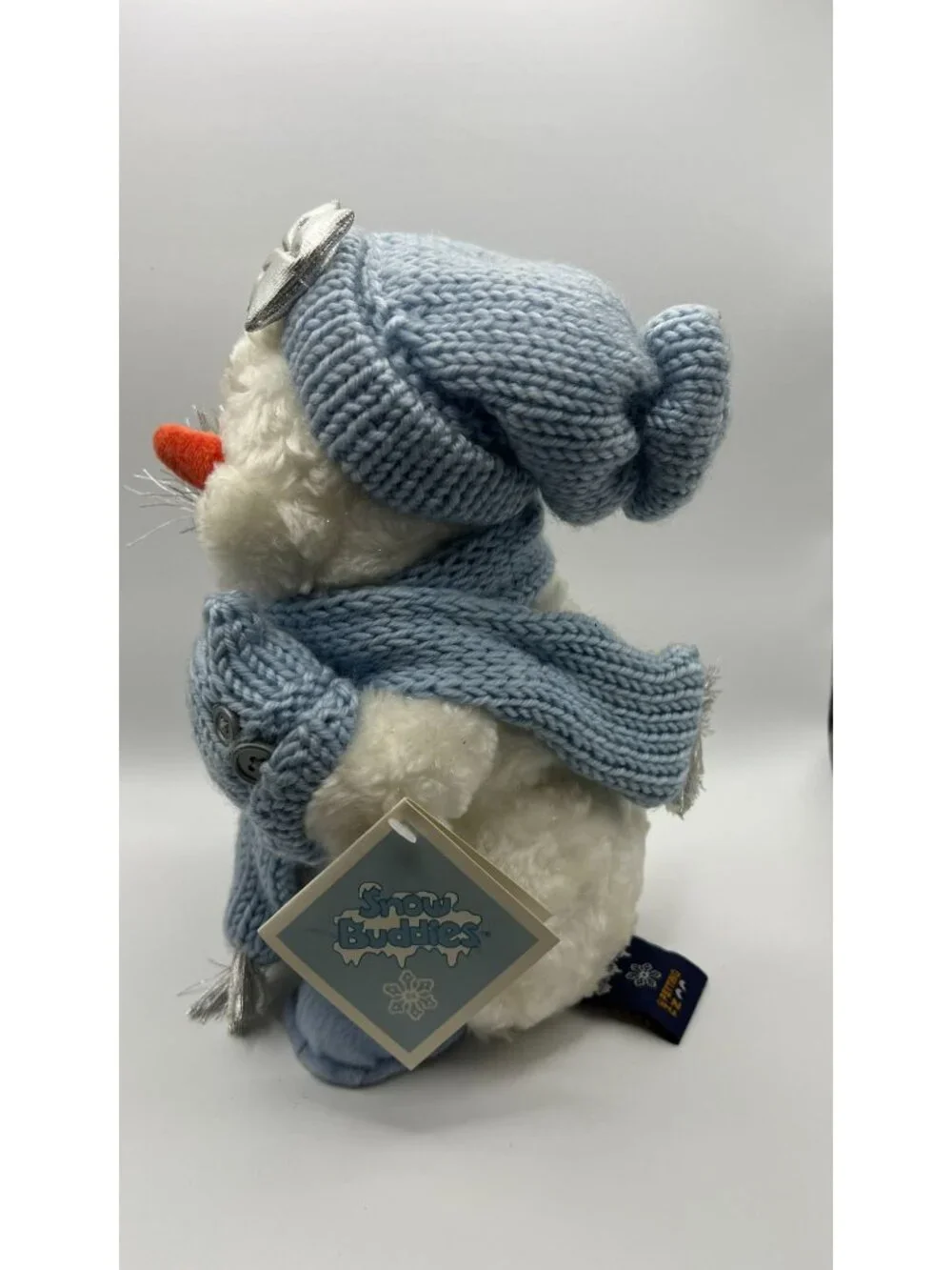 Snow Buddies Plush Snowman With Blue Knit Scarf & Hat 8
