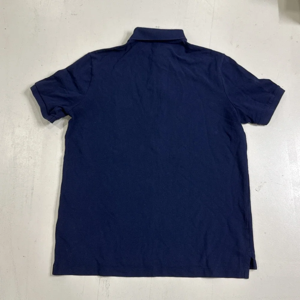 Polo Ralph Lauren Mesh Polo Shirt Mens Large Navy Embroidered Spell Out Color