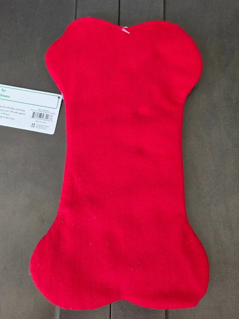 Cute Santa Paws Dog Christmas Stocking/Pet Gift NWT