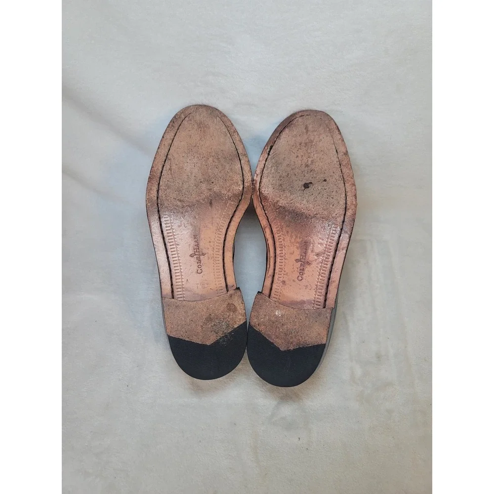 Cole Haan Black Leather Split Toe Derby Dress Shoes Career Oxford Size 9D Formal