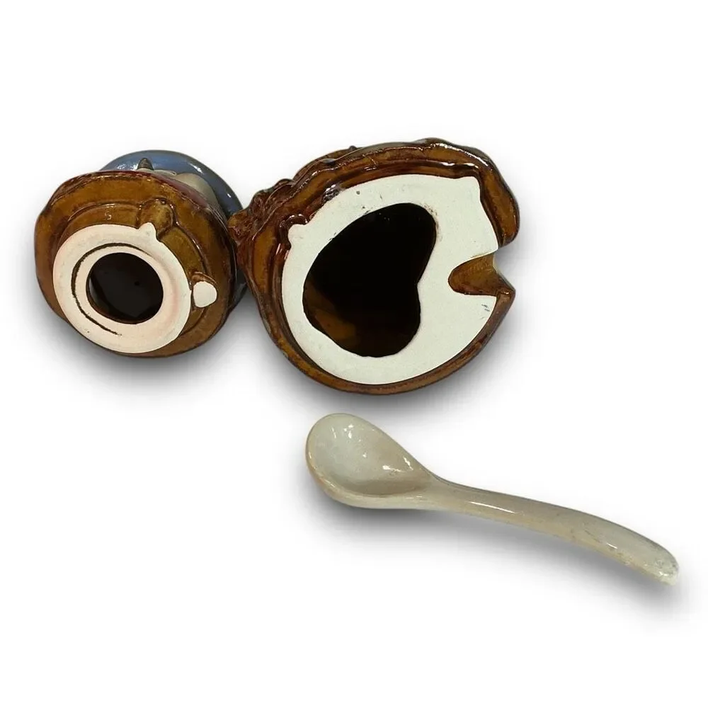 Christmas KIRKLAND’S Potter’s Garden Snowman Salt & Pepper Creamer & Sugar Set