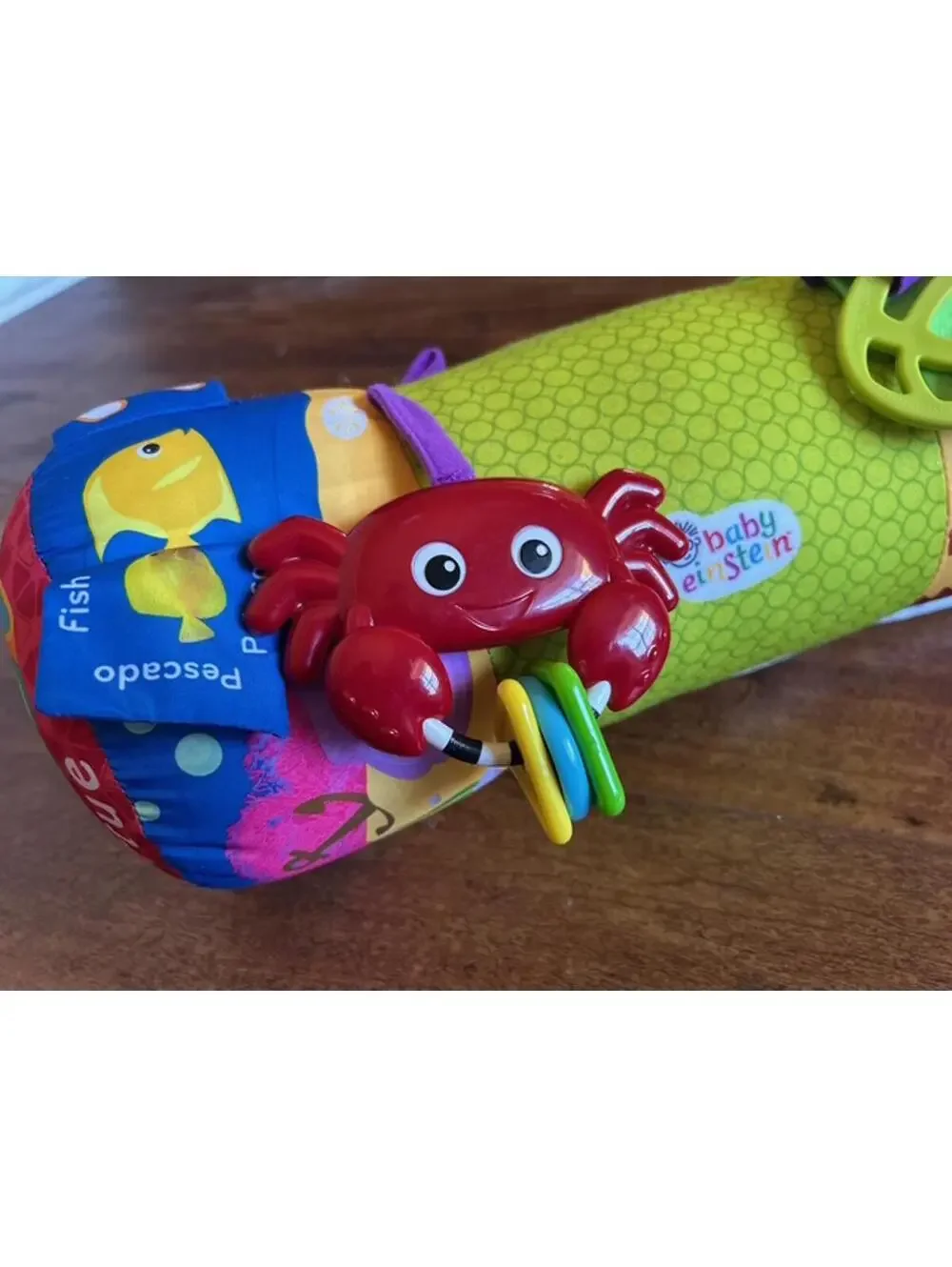 Baby Einstein Soft Activity Toy with Crab Teether and Colorful Rings