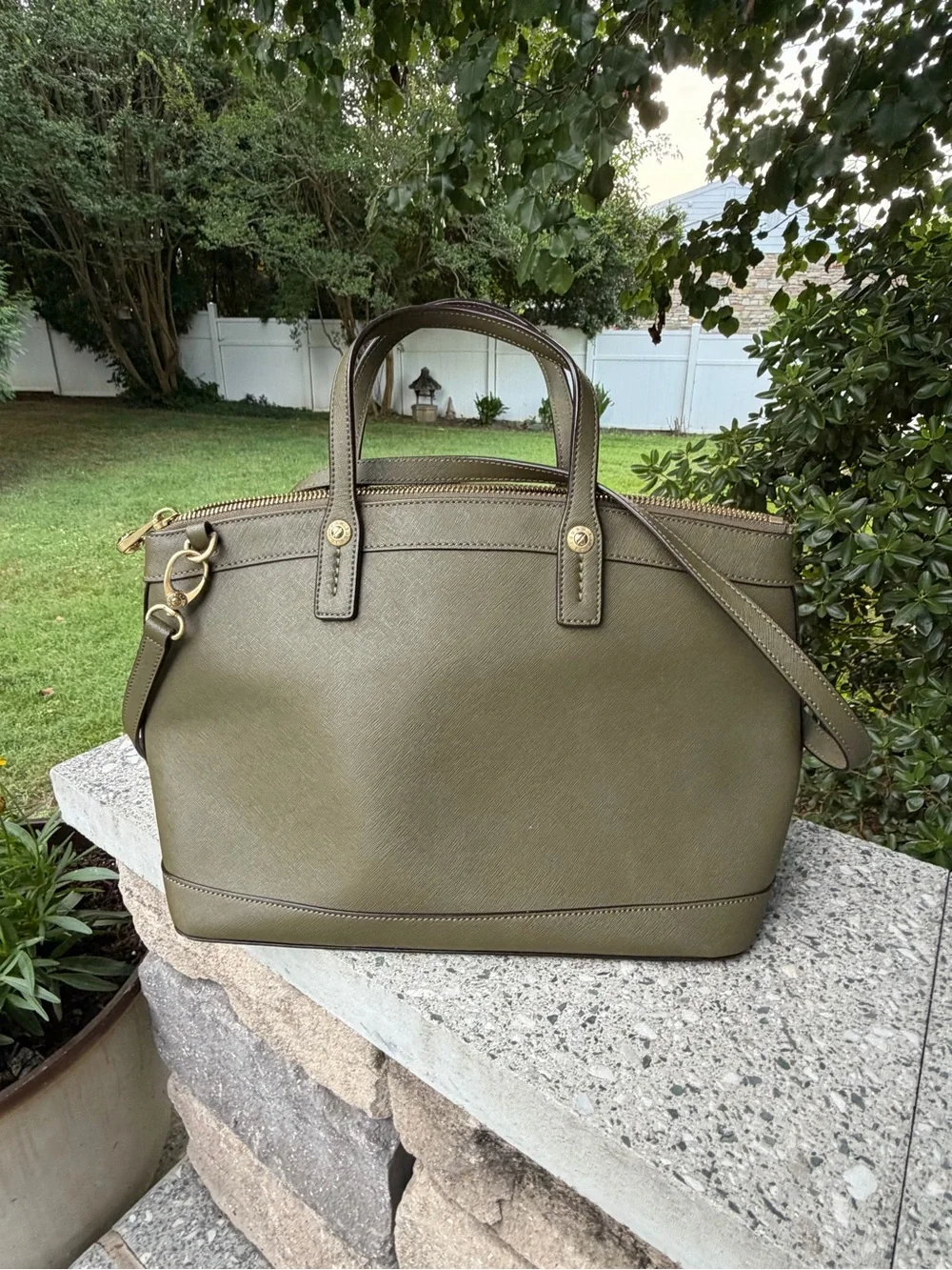 henri bendel structured saffiano