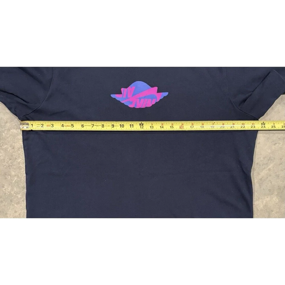 Nike Air Jordan T-Shirt Mens XL Navy Blue Short Sleeve Logo Heavy Cotton Tee