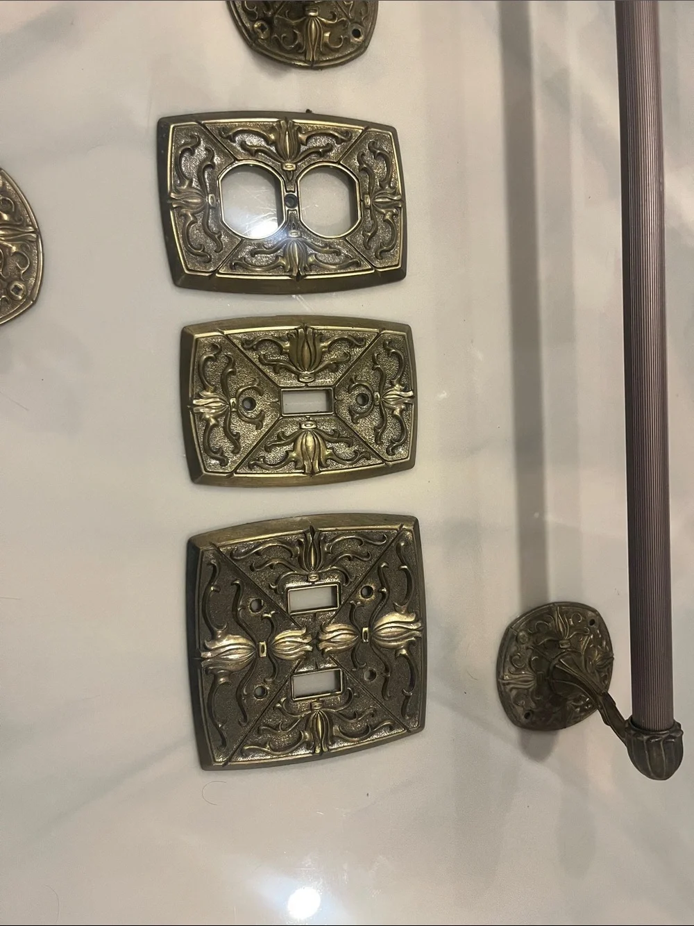 Vintage ornate brass