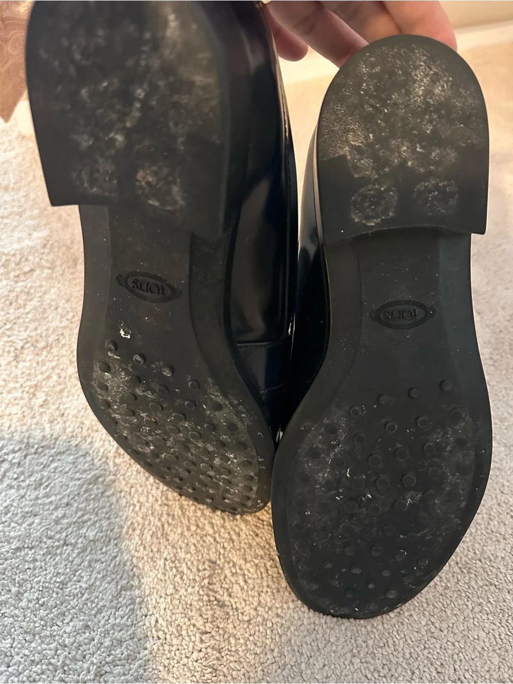 Tods polished black