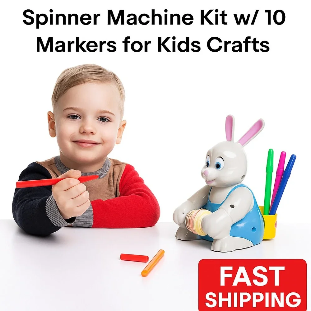 JOYIN Easter Bunny Egg Spinner Kit w/ Markers - Kids‎ Craft Decorator