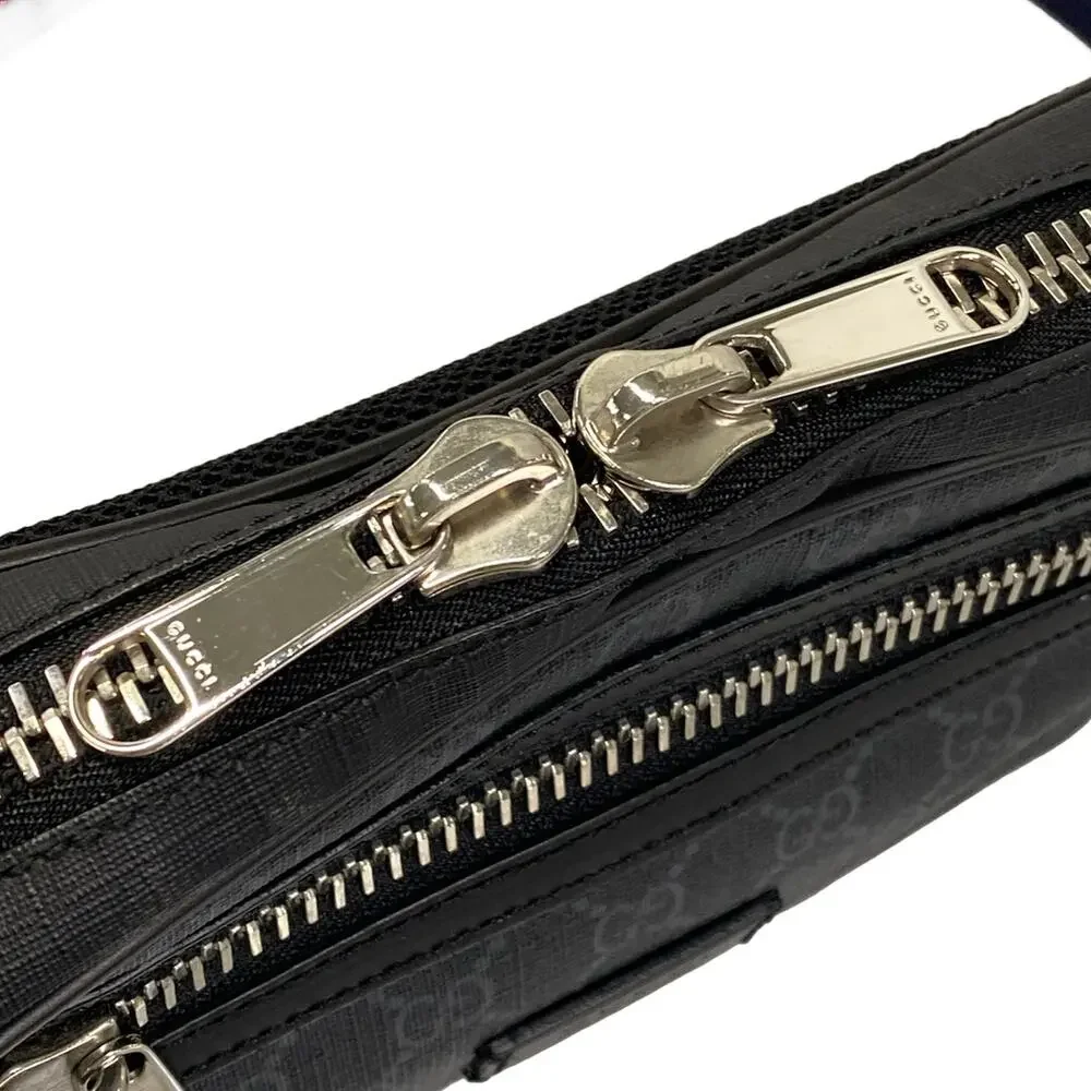 Gucci GG Plus/GG Supreme Backpack 474293 Black Dark Gray PVC Leather
