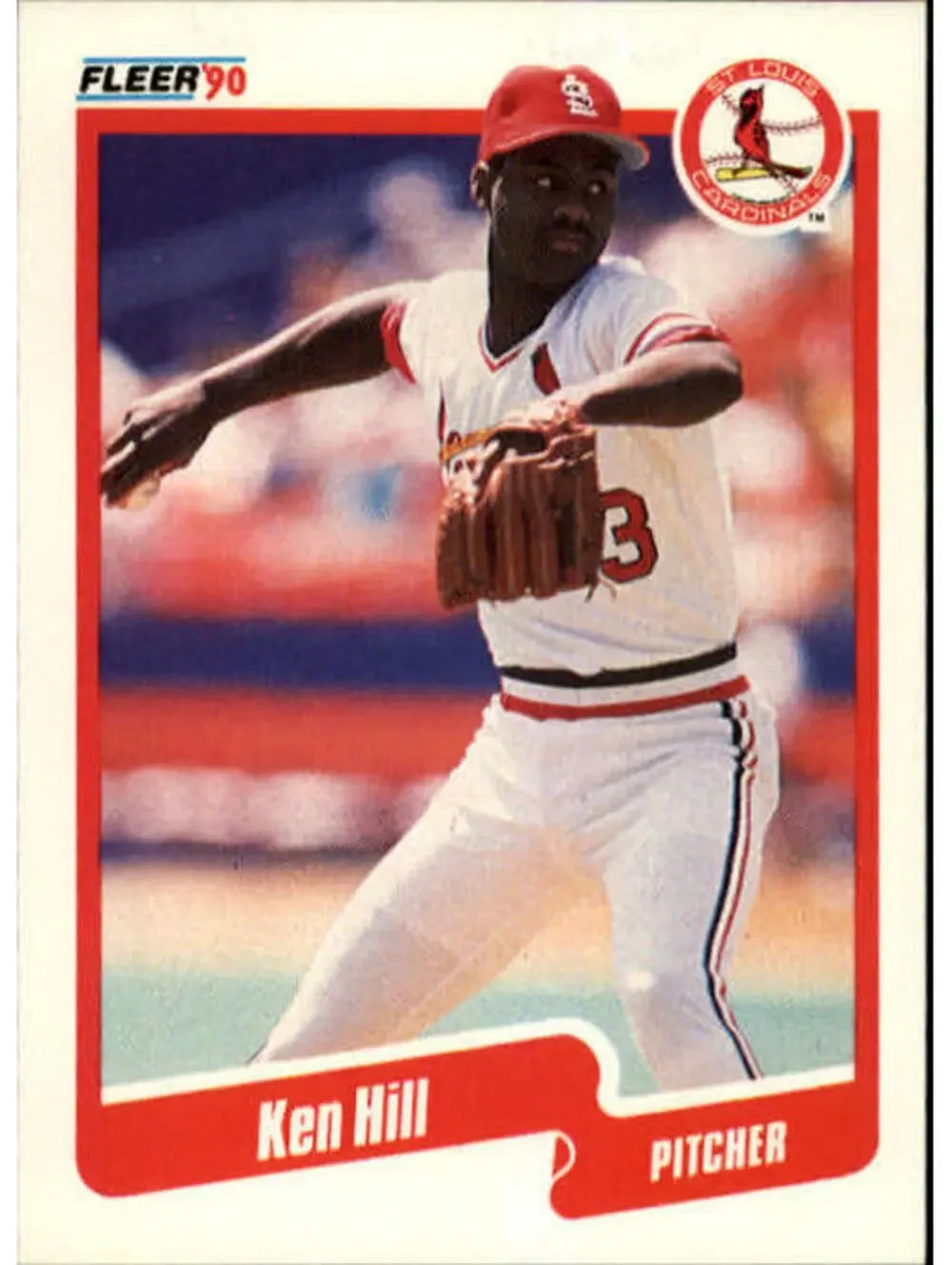 1990 Ken Hill Fleer Baseball Card #251