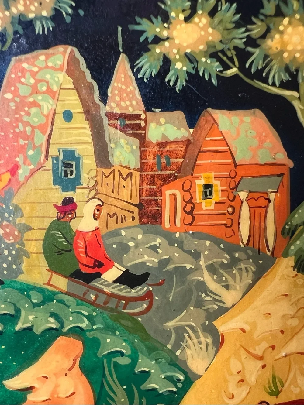 Mstera Vintage Soviet Lacquer Box hand painted
