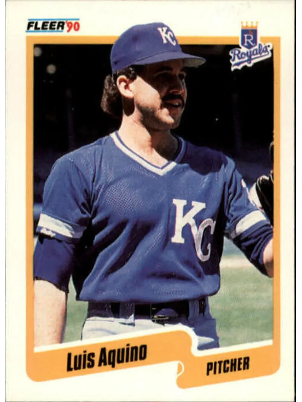 1990 Luis Aquino Fleer Baseball Card #101